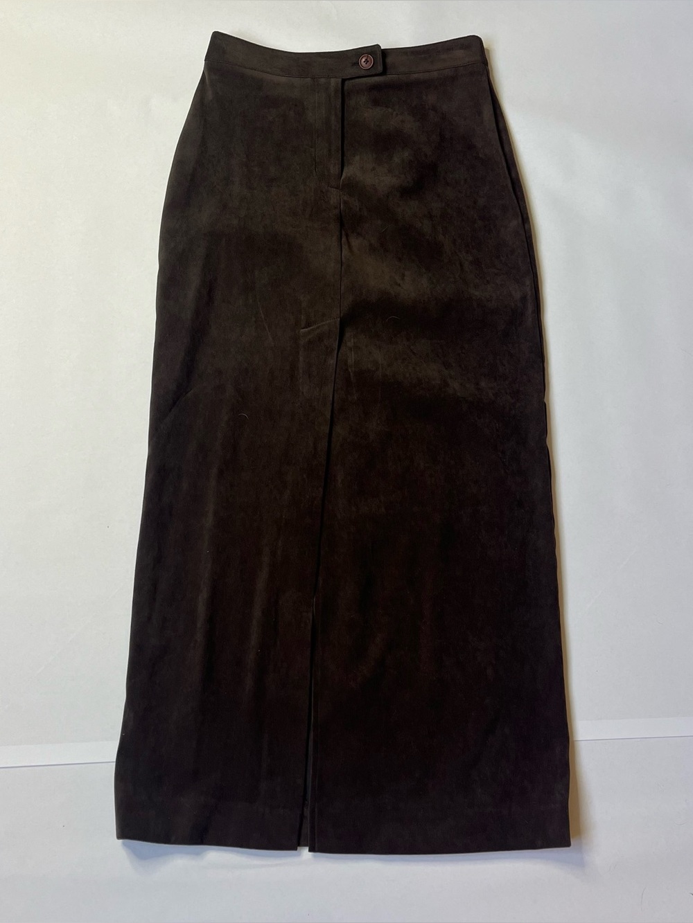 Express Classic Brown Suede Midi Skirt 3/4